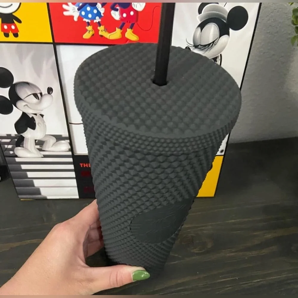 Disney World 50th Anniversary Starbucks Matte Black Tumbler NEW